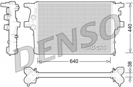 Радиатор двигателя (ручной) IVECO DAILY V, DAILY VI 2.3D/3.0D/Electric 09.11- DENSO DRM12008 (фото 1)