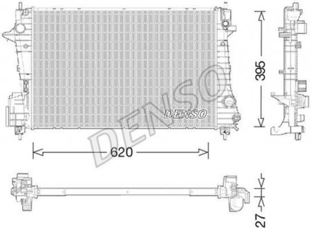 Фото автозапчасти радиатор воды DENSO DRM15009