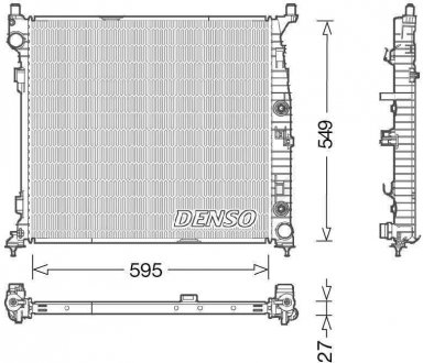 Радиатор двигателя MERCEDES GLE (W166), M (W166) 2.2D-5.5 06.11-10.18 DENSO DRM17055 (фото 1)