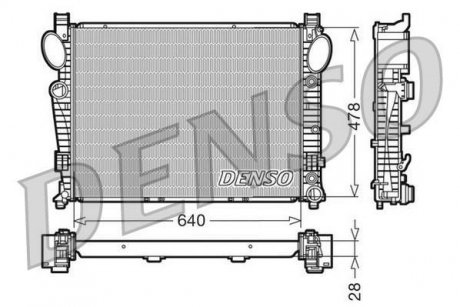 Фото автозапчастини радіатор, охолодження двигуна DENSO DRM17093 (фото 1)