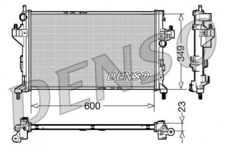 Радиатор, охлаждение двигателя DENSO DRM20045 (фото 1)