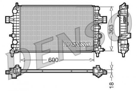 Радиатор, охлаждение двигателя DENSO DRM20103 (фото 1)