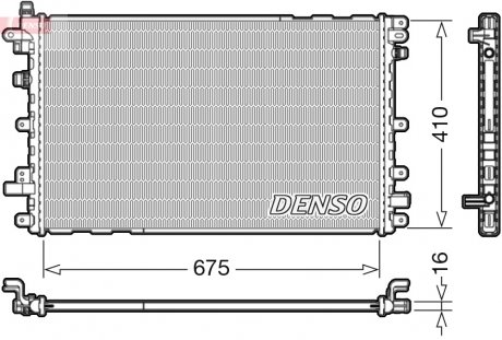 Радіатор двигуна OPEL AMPERA 1.4H 11.11-03.15 DENSO DRM20113 (фото 1)