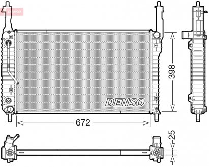 Радиатор двигателя (автоматический/ручной) OPEL ANTARA A 2.0D 07.06-12.11 DENSO DRM20123 (фото 1)