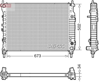 Фото автозапчасти радіатор DENSO DRM20124