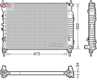 Фото автозапчасти радіатор DENSO DRM20125