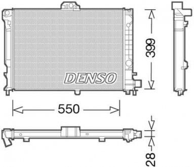 Радіатор основний General motors (9382656) DENSO DRM25010