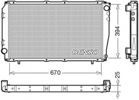 Фото автозапчасти радіатор двигуна, головний DENSO DRM36016