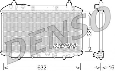 Радіатор, охолодження двигуна DENSO DRM40031