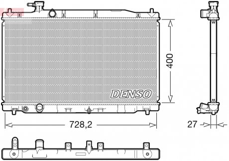 Радиатор двигателя HONDA CR-V III 2.0 10.06-06.12 DENSO DRM40050