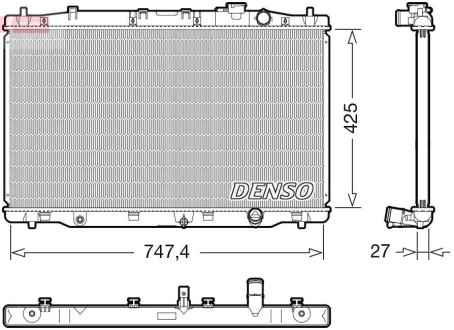 Фото автозапчасти радіатор DENSO DRM40052