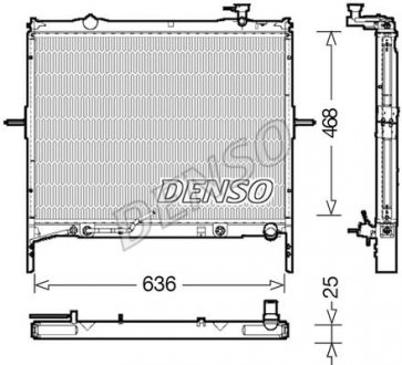 Радиатор двигателя KIA SORENTO I 2.5D 08.02-12.11 DENSO DRM43002