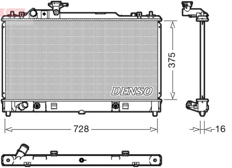 Фото автозапчастини радіатор двигуна (автомат) MAZDA 6 2.0/2.3 -08.07 DENSO DRM44029