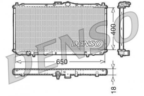 Фото автозапчасти радиатор, охлаждение двигателя DENSO DRM45010