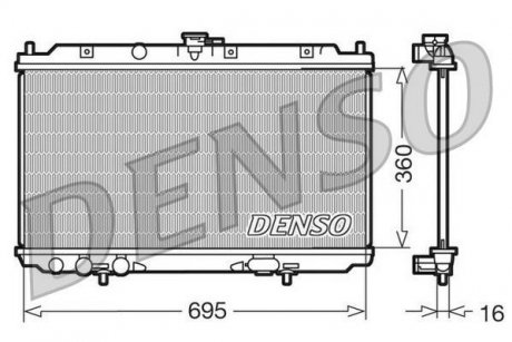 Радіатор охолоджування DENSO DRM46012 (фото 1)