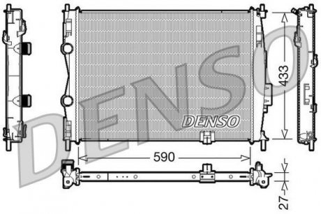 Радіатор, охолодження двигуна DENSO DRM46019 (фото 1)