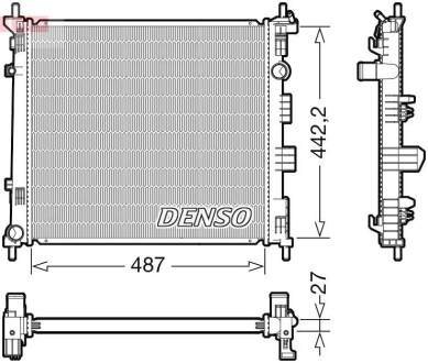 Фото автозапчасти радиатор двигателя (ручной) NISSAN NV200, NV200 / EVALIA 1.5D 04.11- DENSO DRM46070