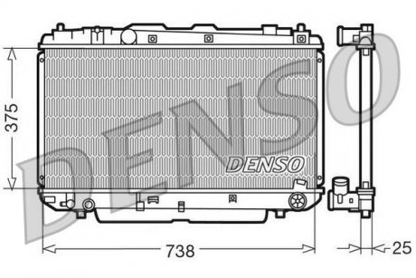 Фото автозапчасти радіатор, охолодження двигуна DENSO DRM50021