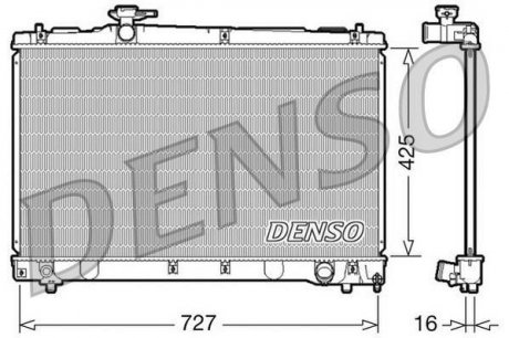 Радиатор двигателя TOYOTA AVENSIS VERSO 2.0 08.01-11.09 DENSO DRM50034 (фото 1)