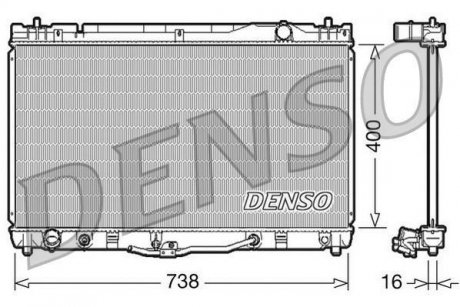 Фото автозапчасти радіатор, охолодження двигуна DENSO DRM50043