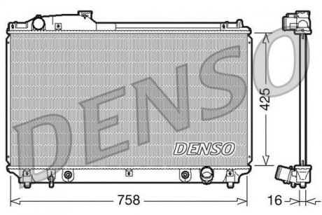 Радиатор двигателя LEXUS LS 4.3 08.00-08.06 DENSO DRM51003 (фото 1)