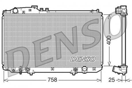 Фото автозапчасти радіатор, охолодження двигуна DENSO DRM51006