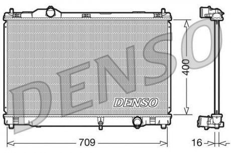 Радиатор двигателя LEXUS GS 3.0/3.5H 04.05-11.11 DENSO DRM51008