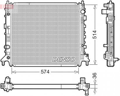Радіатор двигуна CHEVROLET CAMARO 6.2 09.15- DENSO DRM99013 (фото 1)