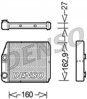 Радиатор печки обогреватель салона FIAT DUCATO 2.0D/2.3D/3.0D 06.11- DENSO DRR09035