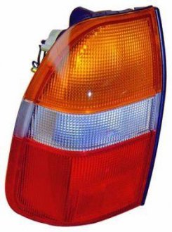 Ліхтар задній права (P21/5W/P21W, покажчик повороту жовтий, колір скла червоний) MITSUBISHI ліва 200 Pick-up 06.96-11.01 DEPO 214-1952R-AE