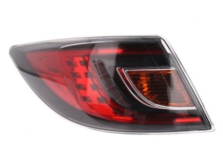 Задний фонарь левый (внешняя часть, LED/W21W, цвет стекла красный) MAZDA 6 GH Hatchback / Sedan 08.07-12.13 DEPO 216-1973L-UE