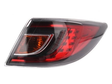 Ліхтар задній права (зовнішня частина, LED/W21W, колір скла червоний) MAZDA 6 GH Hatchback / Sedan 08.07-12.13 DEPO 216-1973R-UE (фото 1)