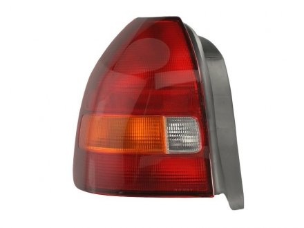 Ліхтар задній лівий (P21/5W/P21W, покажчик повороту жовтий, колір скла червоний) HONDA CIVIC VI HB/SDN Hatchback 3D 09.94-04.98 DEPO 217-1923L