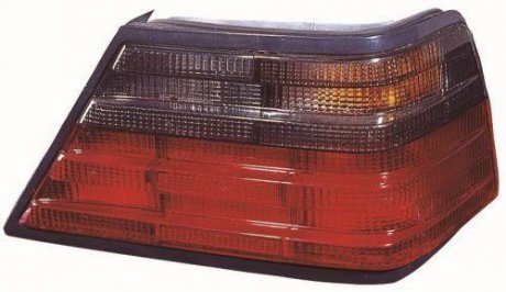 Ліхтар задній лівий (P21W/R10W, колір індикатора димчасто-сірий, колір скла - димчатий) MERCEDES E-KLASA W124 Coupe / Kabriolet / Sedan 09.92-03.98 DEPO 440-1910L-UE-DR
