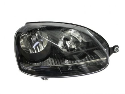 Налобный фонарь правый (H7/H7, электрический, с моторчиком, цвет вставок: черный) Volkswagen GOLF V, JETTA III 10.03-10.10 DEPO 441-1171R-LDEM2