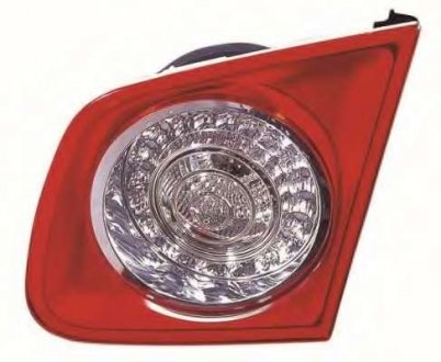 Фонарь задний правый (внутренняя часть, P21W, цвет индикатора белый, цвет стекла красный) Volkswagen JETTA III 4D 08.05-10.10 DEPO 441-1315R-LD-UE