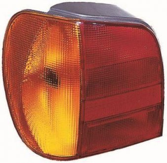 Фонарь задний левый (P21W/R5W, указатель поворота оранжевый, цвет стекла красный, с противотуманным светом) Volkswagen POLO III 6N1 Hatchback / Pełne 10.94-10.99 DEPO 441-1930L-LD-UE