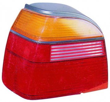 Ліхтар задній лівий (P21W/R5W, покажчик повороту жовтий, колір скла червоний) Volkswagen GOLF III Hatchback / Kabriolet 08.91-04.99 DEPO 441-1976L-UE
