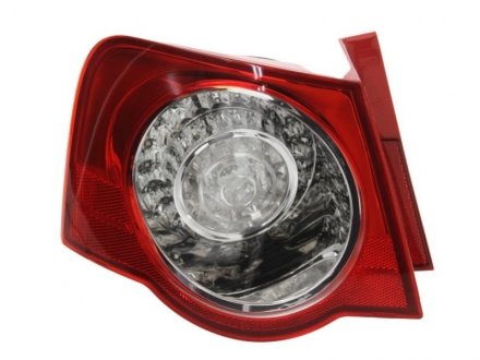 Ліхтар задній лівий (зовнішня частина, LED, колір поворотника білий, колір скла червоний) Volkswagen PASSAT B6 Sedan 4D 03.05-11.10 DEPO 441-1982L-AE