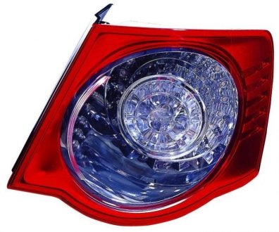 Ліхтар задній права (зовнішня частина, LED, колір поворотника білий, колір скла червоний) Volkswagen JETTA III Sedan 08.05-10.10 DEPO 441-1985R-AE (фото 1)