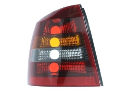 Ліхтар задній лівий (P21/5W/P21W, колір індикатора помаранчевий, колір скла червоний) OPEL ASTRA G Hatchback 3/5D 02.98-12.09 DEPO 442-1916L-UE-SR (фото 1)