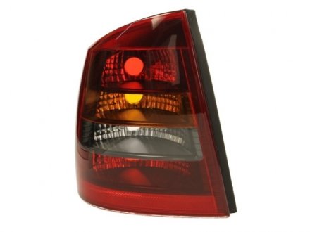 Ліхтар задній лівий (P21/5W/P21W, покажчик повороту жовтий, колір скла червоний/сірий) OPEL ASTRA G Coupe / Sedan 2/4D 02.98-12.09 DEPO 442-1934L-UE2