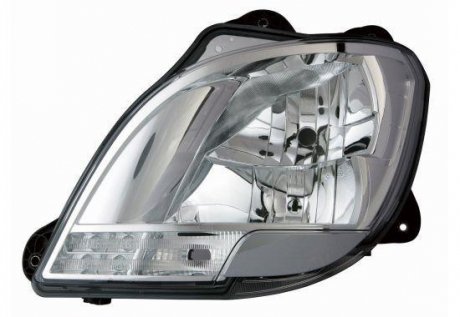 Фара лівий (H1/H7/LED/PY21W, ел., без двигуна, з денним світлом, колір вставки: хром, колір індикатора: прозорий) DAF XF 106 10.12- DEPO 450-1105L-LD-EM