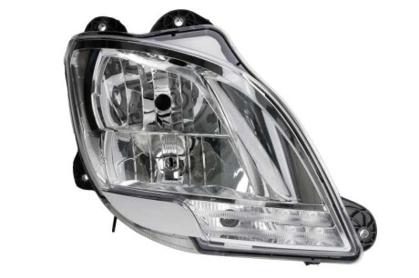 Фото автозапчастини фара права (H1/H7/LED/PY21W, ел., без двигуна, з денним світлом, колір вставки: хром, колір індикатора: прозорий) DAF XF 106 10.12- DEPO 450-1105R-LD-EM