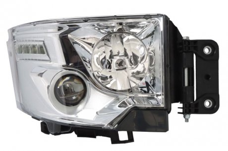 Фара головного света правый (H1/H7/LED, электрическая, с моторчиком, с дневным ходовым огнем, цвет вставки: хром) Renault T 01.13- DEPO 551-11A6R-LDEMN