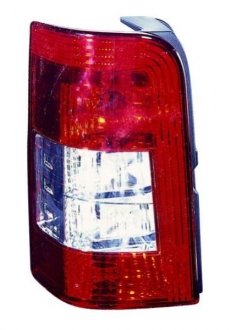 Ліхтар задній лівий (P21/5W/P21W, колір індикатора білий, колір скла червоний) CITROEN BERLINGO; PEUGEOT PARTNER Pełne / Wielkopojemne 07.96-10.08 DEPO 552-1924L-UE (фото 1)
