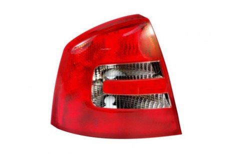 Ліхтар задній лівий (P21/4W/P21W/W3W, колір індикатора білий, колір скла червоний) SKODA OCTAVIA II Hatchback 4D 02.04-10.08 DEPO 665-1909L-UE