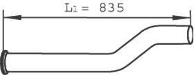 Труба глушника початкова DAF LF45 Dinex 22245 (фото 1)