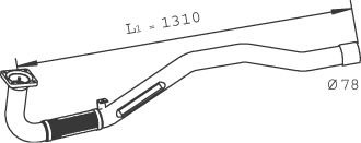 Труба глушника початкова IVECO TECTOR Dinex 29174 (фото 1)