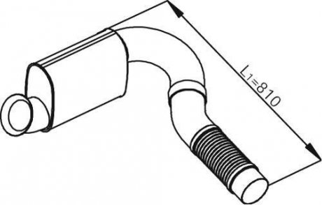 Труба глушителя начальная Dinex 54178 (фото 1)